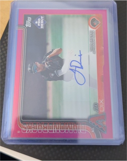 2025 Topps Pro Debut #PD-6 JD Dix Rookie Auto — front