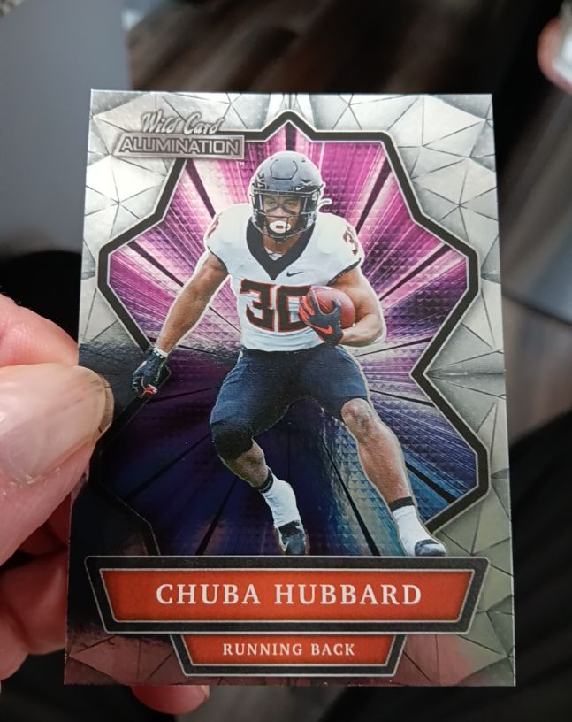 2021 Wild Card Alumination #ABC-24 Chuba Hubbard — front