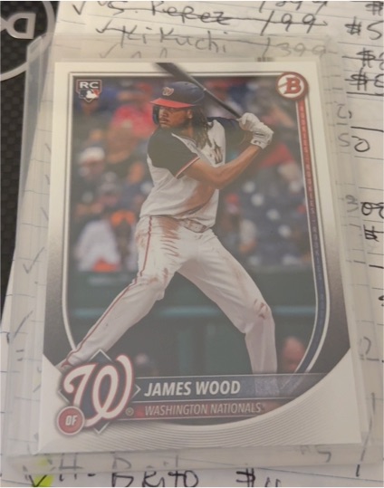 2025 Bowman #29 James Wood RC Rookie Card Washington Nationals — front