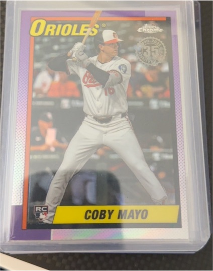 2025 Topps Chrome 1990 35th Anniversary #90CB-17 Coby Mayo — front