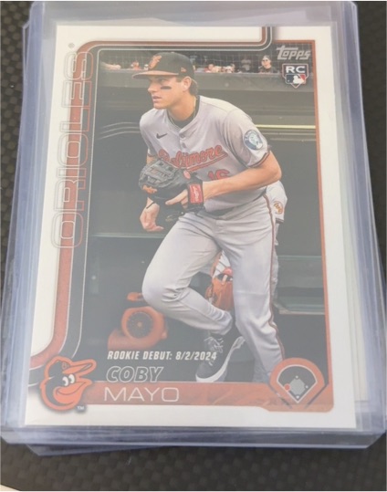 2025 Topps Update #US282 Coby Mayo Rookie Debut — front