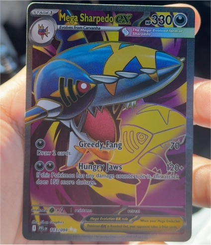 Mega Sharpedo ex 113/094 Phantasmal Flames — front