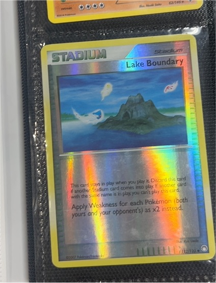 2007 Pokémon Diamond & Pearl Mysterious Treasures #112 Lake Boundary — front