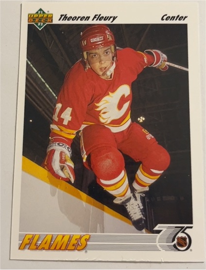 1991-92 Upper Deck #245 Theoren Fleury Calgary Flames — front