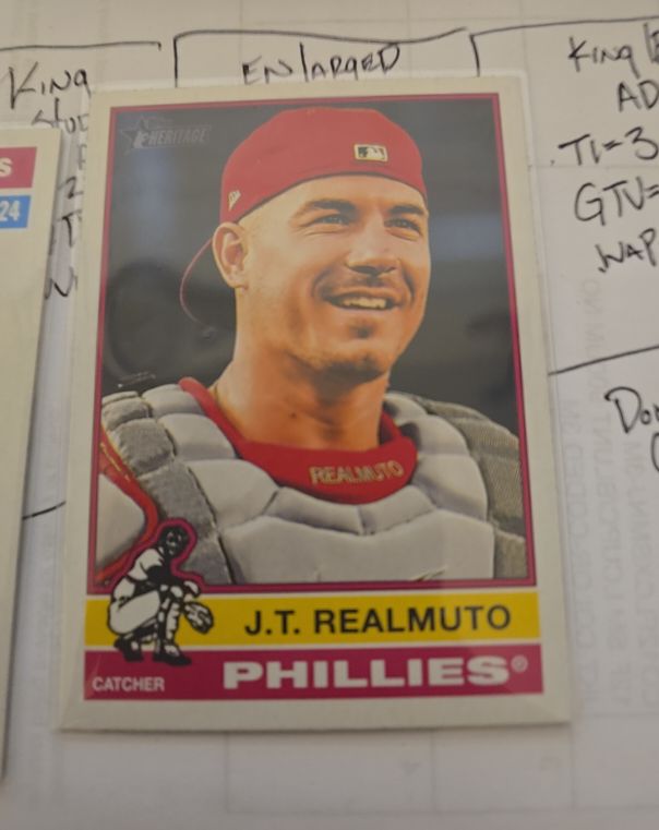 2025 Topps Heritage #143 J.T. Realmuto — front
