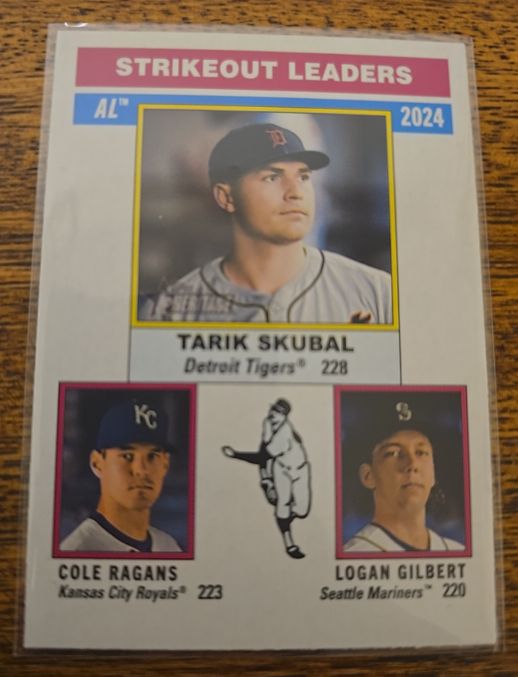 2025 Topps Heritage #204 Tarik Skubal / Cole Ragans / Logan Gilbert — front
