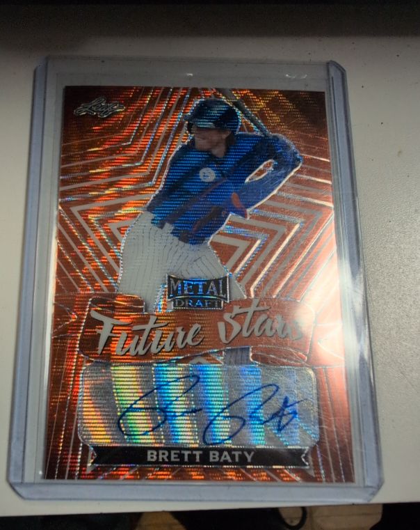 2021 Leaf Metal Draft Future Stars White Wave #FS-BB1 Brett Baty — front