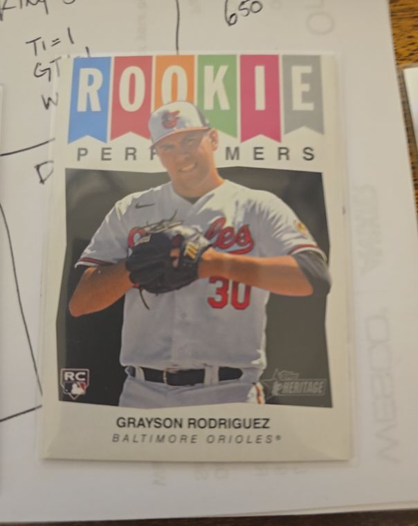 2023 Topps Heritage #RP-11 Grayson Rodriguez Rookie Performers — front