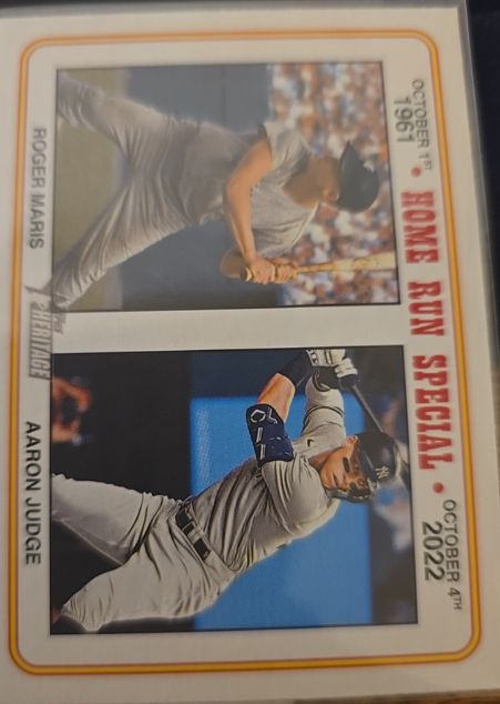 2023 Topps Heritage #100 Home Run Special Roger Maris / Aaron Judge — front