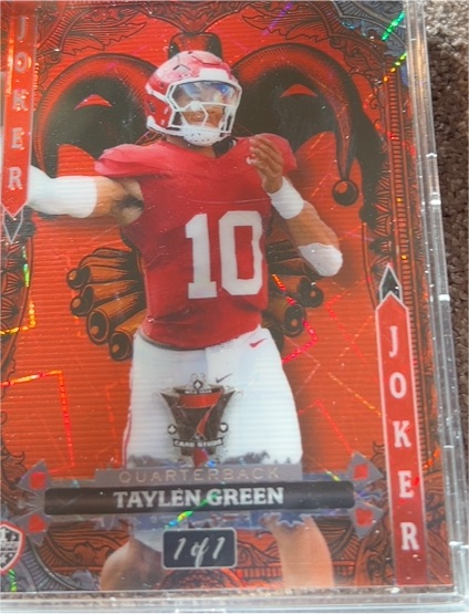 2024 Wild Card 7 Card Stud #7 Taylen Green Joker — front