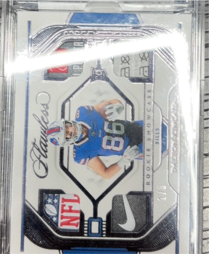 2023 Panini Flawless #1 Dylan Moses Rookie Showcase Laundry Tags — front