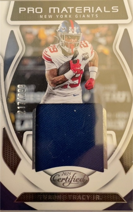 2025 Panini Certified Pro Materials #217 Tyrone Tracy Jr — front