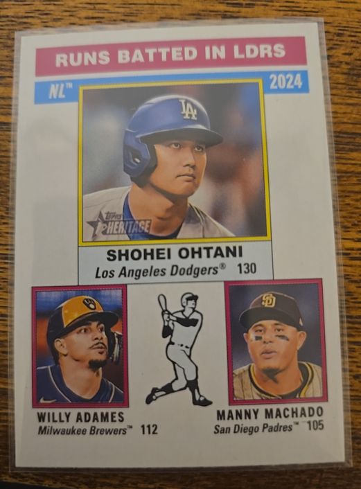 2025 Topps Heritage #195 Shohei Ohtani / Willy Adames / Manny Machado — front