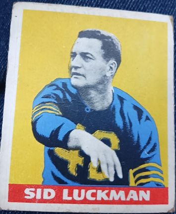 1948 Leaf #1 Sid Luckman — front