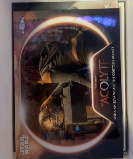 2025 Topps Chrome Star Wars #AC-15 Osha Aniseya Wears The Cortosis Helmet — front