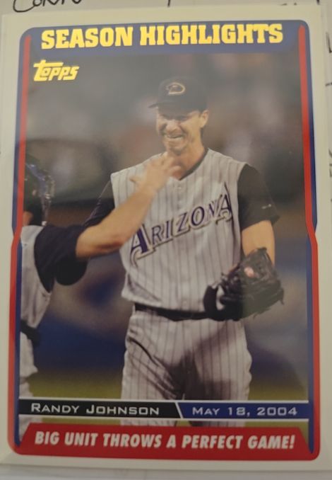2005 Topps #332 Randy Johnson Season Highlights — front