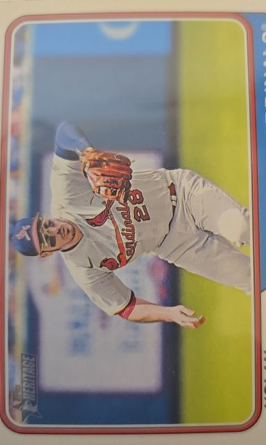 2022 Topps Heritage #6 St. Louis Cardinals Player — front