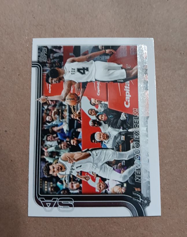 2025-26 Topps #300 Victor Wembanyama and De'Aaron Fox New Duo Excels! — front