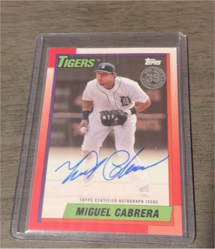 2025 Topps Series 1 1990 Topps Baseball Autographs #90A-MC Miguel Cabrera — front