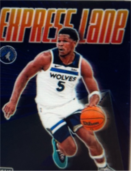 2023-24 Donruss Optic #24 Anthony Edwards Express Lane Purple — front