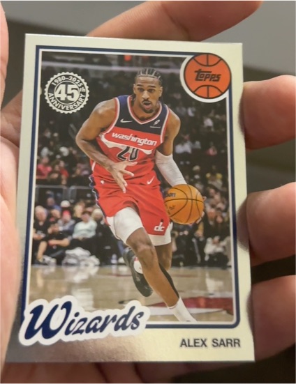 2025-26 Topps #80BK-23 Alex Sarr 1980-81 Topps Basketball — front