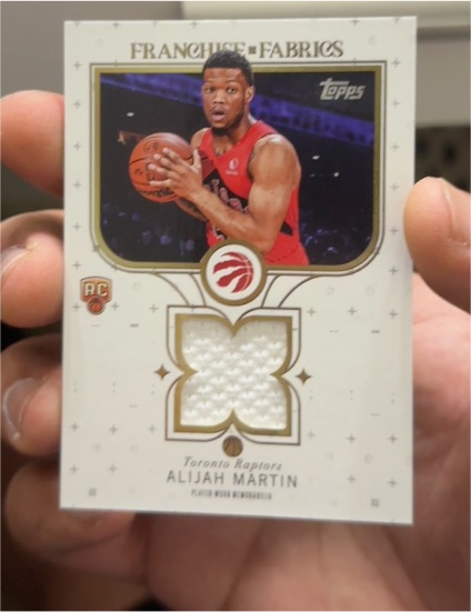 2025-26 Topps Franchise Fabrics #FF-AM Alijah Martin — front