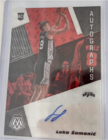 2019-20 Panini Mosaic Rookie Autographs #RA-LSM Luka Šamanić — front