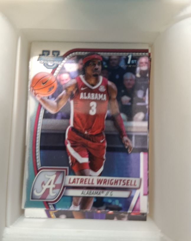 2024-25 Bowman Chrome University Basketball #51 Latrell Wrightsell, Alabama — front