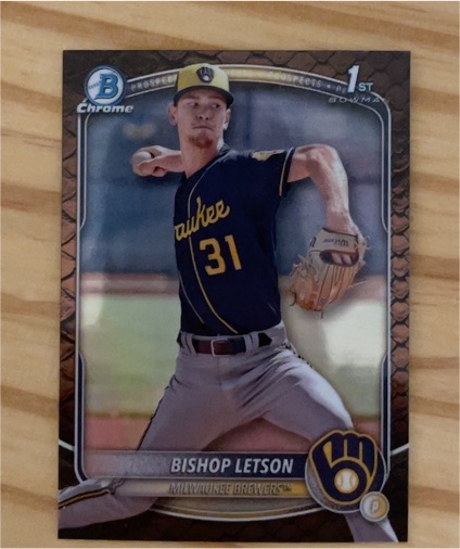 2025 Bowman Chrome #BCP-30 Bishop Letson — front