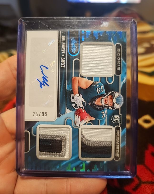 2024 Panini Absolute Rookie Premiere Materials Patch Auto Will Shipley #25/99 — front
