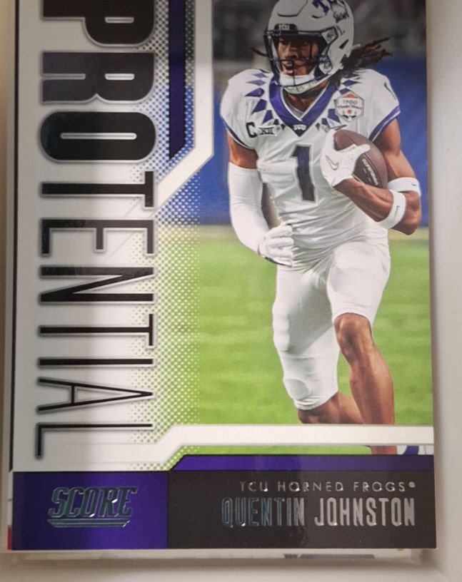 2023 Panini Score #8 Quentin Johnston Protential Rookie — front