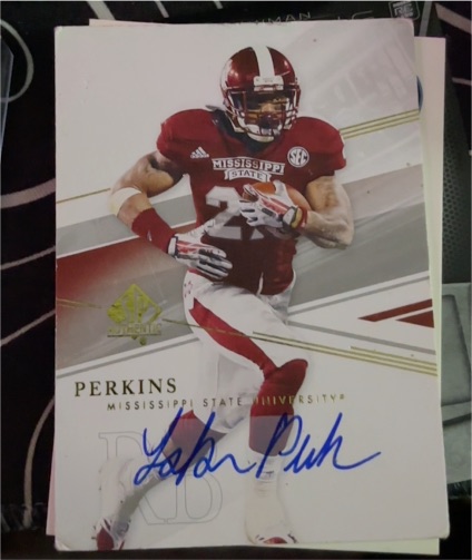2014 SP Authentic #64 LaDarius Perkins — front