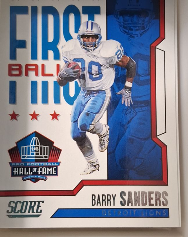 2023 Panini Score First Ballot #9 Barry Sanders — front