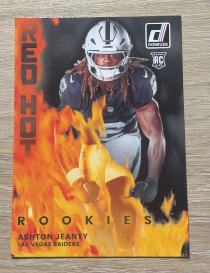 2025 Panini Donruss Red Hot Rookies #RHR-ASJ Ashton Jeanty — front