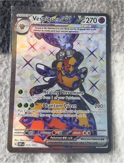 2023 Pokémon SV03: Obsidian Flames #212/197 Vespiquen EX — front