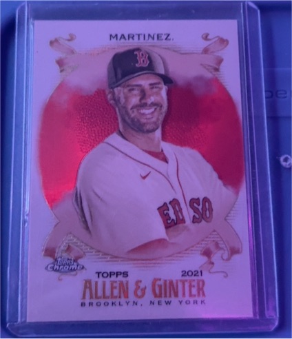 2021 Topps Allen & Ginter Chrome #167 J.D. Martinez — front