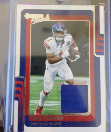 2025 Panini Donruss Threads Patch #DTH-MNS Malik Nabers — front