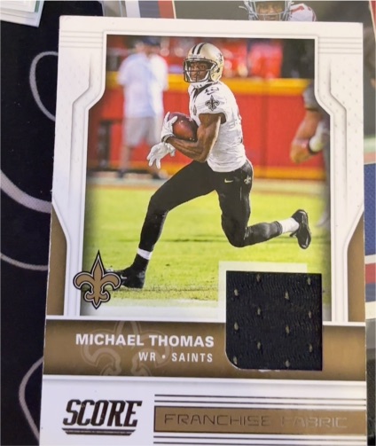 2017 Panini Score Franchise Fabric #4 Michael Thomas — front