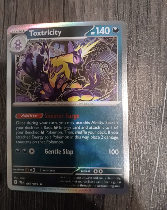 2025 Pokemon Phantasmal Flames #068 Toxtricity — front