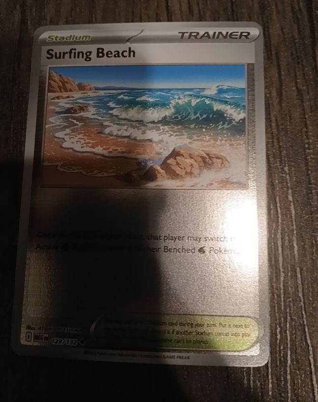2025 Pokémon Mega Evolution #129 Surfing Beach — front