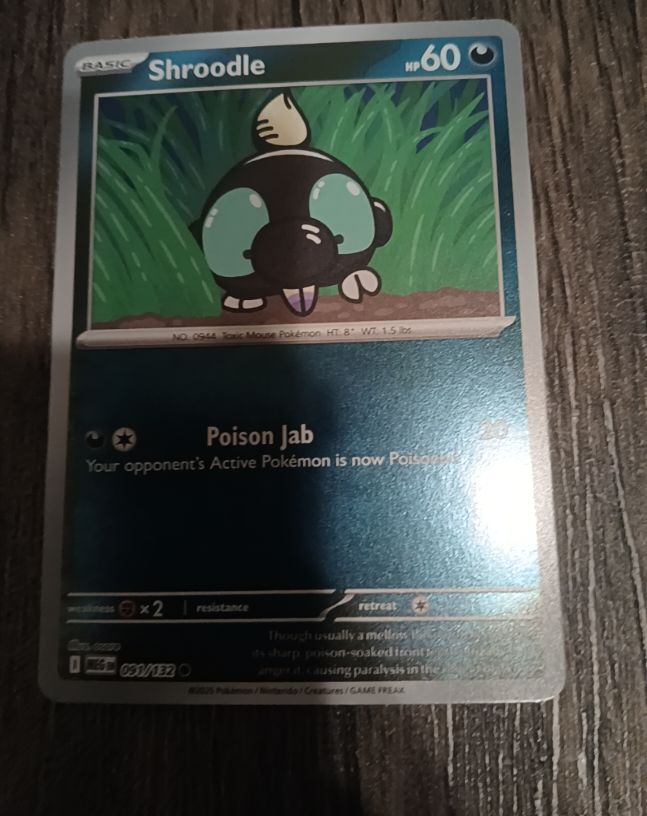2025 Pokémon Mega Evolution #091 Shroodle — front
