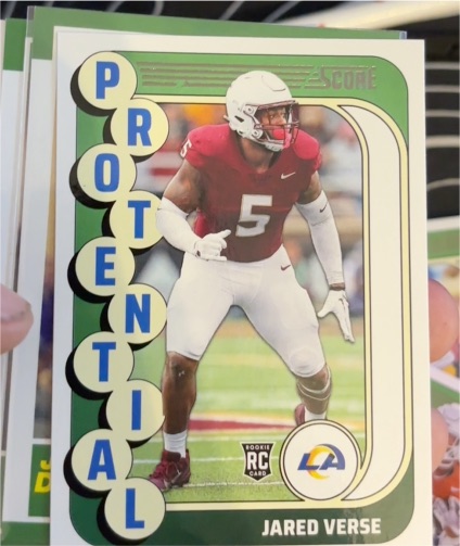 2024 Panini Score #7 Jared Verse Protential Rookie Card — front