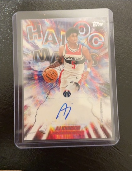 2025-26 Topps Basketball #HM-AJ AJ Johnson Havoc Marks Auto — front