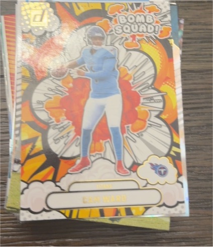 2025 Donruss #BS-CWD Cam Ward Bomb Squad Rookie Tennessee Titans — front