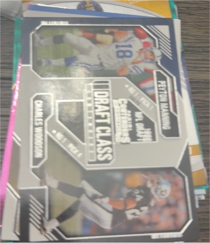 2024 Panini Contenders Historic Draft Class #17 Peyton Manning Charles Woodson — front