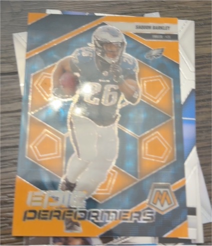 2025 Panini Mosaic #2 Saquon Barkley Epic Performers — front