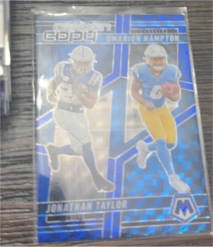 2025 Panini Mosaic Carbon Copy #CCO-12 Jonathan Taylor Omarion Hampton — front