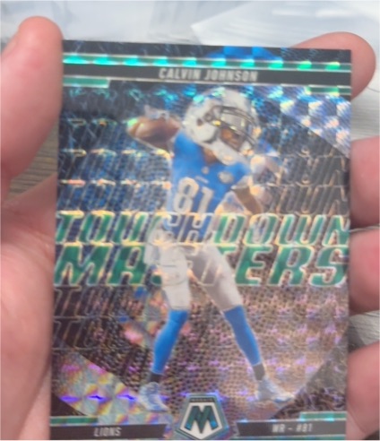 2025 Panini Mosaic #16 Calvin Johnson Touchdown Masters — front