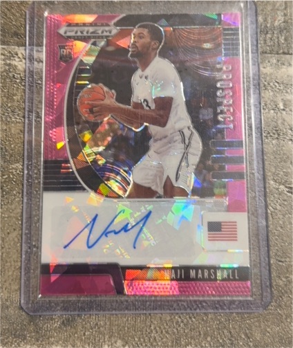 2020-21 Panini Prizm Draft Picks Prospect Pink Ice #78 Naji Marshall — front
