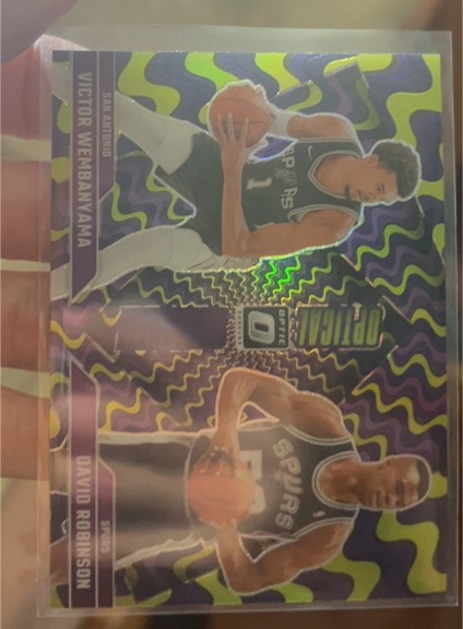 2024-25 Donruss Optic #5 Victor Wembanyama/David Robinson Optical Illusions — front